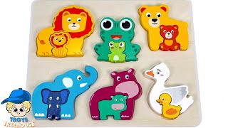 Learn Shapes with Animal Shape Matching Puzzle | Preschool Toy Learning Video