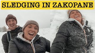 WE WENT SLEDDING!! 🇵🇱 A BEAUTIFUL WINTER WONDERLAND ZAKOPANE POLAND