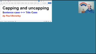 Capping and uncapping – Imposing title or sentence case