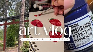 Art Vlog 8 | painting | new art supplies | how I find references for paintings