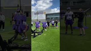Dallas Turner's first practice with the #Vikings 💪