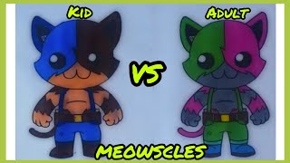 Adult vs Kids Coloring Pages | How To Color Fortnite Meowscles | Coloring Pages Fortnite Meowscles