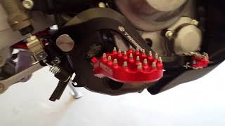 Installed Zeta Products pegs, shifter, and brake lever on Honda CRF250L, Rally