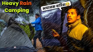 Solo Heavy Rain Camping In Uttarakhand Forest | Rain Camping In India | Unknown Dreamer