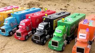 Construction Vehicles Transporting Cars and Police Car Rescue Truck/part-1