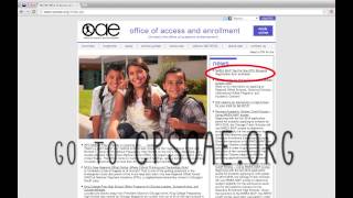 2015-2016 CPS Online Elementary School Application Process
