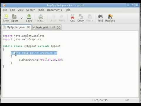 Java Applet Tutorial - YouTube