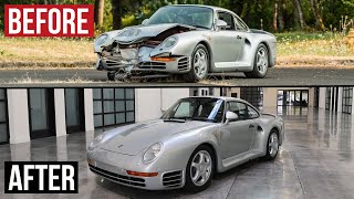 The Infamously Wrecked Porsche 959, Restored to Perfection From Zero To Hero (+