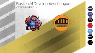 Basketaki The League - Fat Buckets Vs Athens Bucks (12/01/2025)