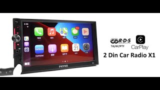 2 DIN Apple Carplay RDS AM FM Car Stereo Mirror Link Autoradio Head Unit X1