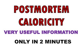 Postmortem caloricity | Changes After death | Forensic Medicine | Dr Krup Vasavda