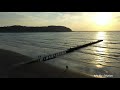 【ドローン空撮映像 4k】岡本桟橋の夕日　千葉県南房総市　drone movie_boso peninsula in japan_april 2021