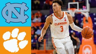 North Carolina Tar Heels Vs Clemson Tigers men's College Basketball GAME 1st HALF | Feb 10,2025