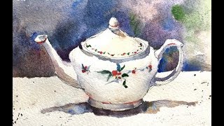 Watercolor Tea Pot Painting-  with Chris Petri ( Part 1 of 2 )