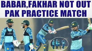 Opening pair, Babar and Fakhar not out during 2nd day practice match | Tri Nation Series