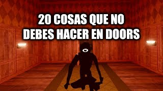 20 COSAS QUE NO DEBES HACER EN DOORS 👁️ ROBLOX | COMO JUGAR EN EQUIPO