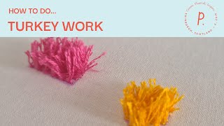 How to do Turkey work - Embroidery tutorial for beginners