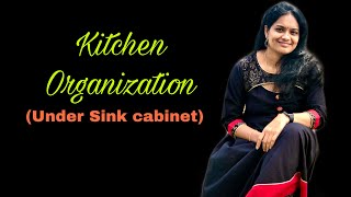 Kitchen under-sink Cabinet Organization | Indian Kitchen | Telugu Vlogs from USA