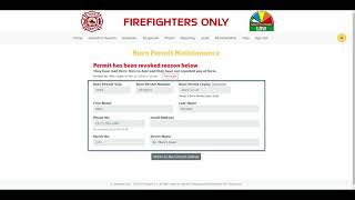 Burn Permit Maintenance