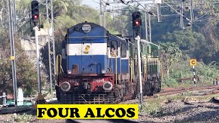 Quadruplet WDG3A ALCO Under Electric Traction Honk Hello At Srirangam