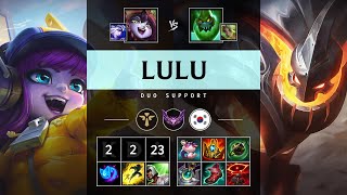 Lulu Support vs Zac - KR Master Patch 14.23