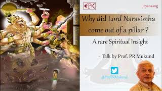 Why did Lord Narasimha come out of a pillar ?  - Spiritual Insight