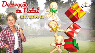 DECORAÇÃO DE NATAL PARA ÁREA EXTRENA| Diy | Faça você mesmo!