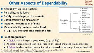 L27 07 Other Aspects of Dependability