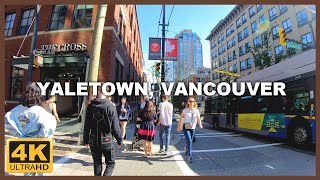 4K Virtual Walking Tour - YALETOWN, Vancouver (Canada) [September, 2023]