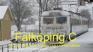 2010-01-07 FALKÖPING C med SJ IC-tåg och Vättertåg