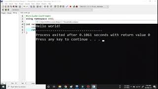 Hello World Program using Dev C++ || Programming Tutorial