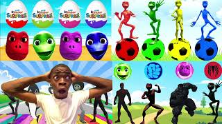 dance challenge dame tu cosita vs spiderman vs patila vs me kemaste 👽 Alien Green dance challenge 👽