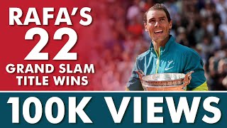 Rafael Nadal - All 22 Grand Slam Wins | Championship Points