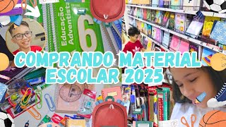 COMPRANDO O MATERIAL ESCOLAR 2025 DAS CRIANÇAS 6° E 9° |ESCOLA ADVENTISTA|MOSTREI VALORES !