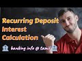 Recurring Deposit Interest Calculation I Tamil I Banking awarness