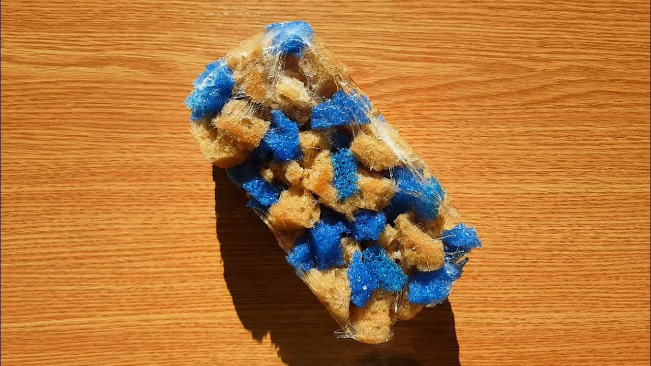 Frozen Sponge Bits Squeezing Crushing Ripping Asmr Watch In Hd