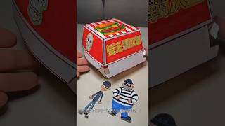 Story of Two Thief 😱 ~ mini woodtoy-woodworking art skill/ handcraft / #shorts #trending