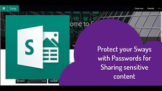 #Microsoft365 Day 352: Protect your #MicrosoftSway with Passwords