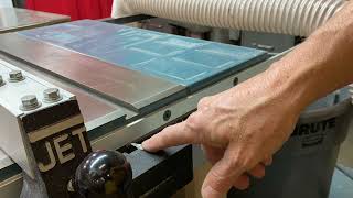 The rip fence on a Jet table saw: Proper Use.