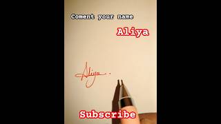 #how #to #simple #signature #aliya #shorts #video #new #art