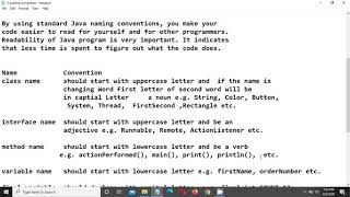 NAMING CONVENSION IN JAVA | CORE JAVA