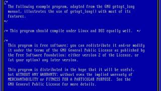 FreeDOS programming - Using getopt_long()
