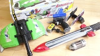 イマジネーションで遊ぶ！DXレンケツバズーカ \u0026 エナジーレッシャー レビュー！合体発車砲 トッキュウジャー5人の武器が1セット