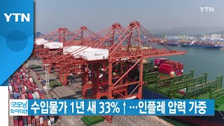 [YTN 실시간뉴스] 수입물가 1년 새 33%↑...인플레 압력 가중 / YTN