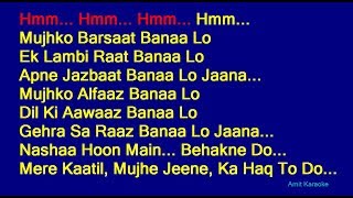 Mujhko Barsaat Banaa Lo - Armaan Malik Hindi Full Karaoke with Lyrics