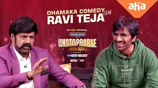 #Dhamaka Comedy With Mass Maharaja Ravi Teja | Unstoppable With NBK S1  | ahaVideoIN