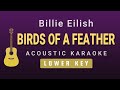 BIRDS OF A FEATHER - Billie Eilish (Lower Key Acoustic Karaoke)