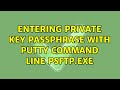 Entering Private Key Passphrase with Putty Command Line PSFTP.exe (2 Solutions!!)