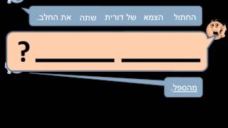 שיטת השאלה לזיהוי נושא, מושא, תיאור ולוואי (במקום מורה פרטי ללשון)