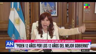 Furioso descargo de Cristina Fernández de Kirchner